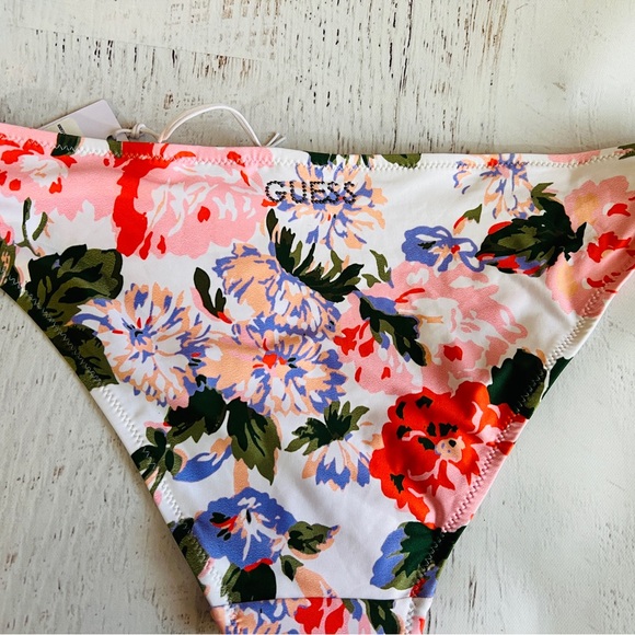 Women’s Guess Floral Bikini Bottom Medium, New - Picture 10 of 14